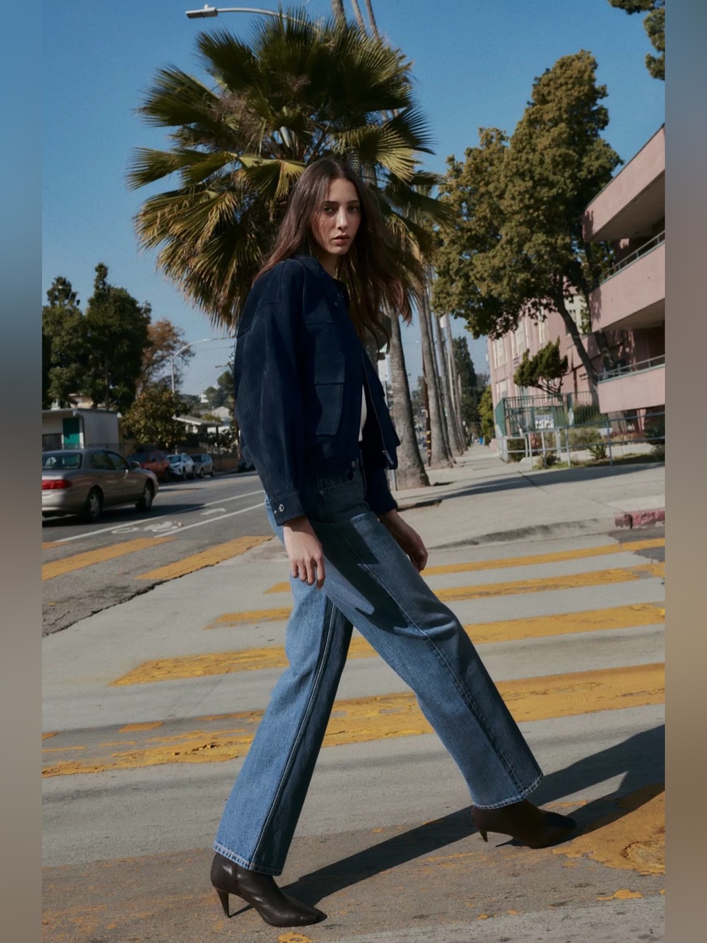 ZARA ✨Viral✨ 100% LEATHER BOMBER JACKET - Picture 2 of 11